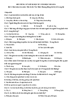 Đề cương ôn tập học kì 1 môn Lịch sử 10 sách Cánh diều