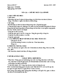 Giáo án theo chủ đề giáo dục năm 2018 | Đại học Sư Phạm Hà Nội