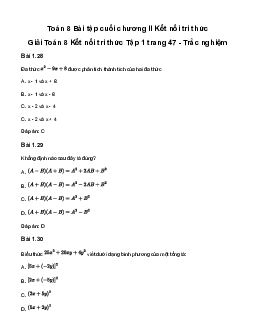 Giải Toán 8 Bài tập cuối chương II | Kết nối tri thức