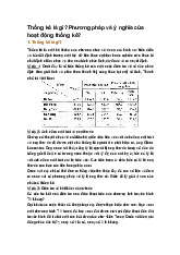 Thống kê là gì? Phương pháp và ý nghĩa của hoạt động thống kê?