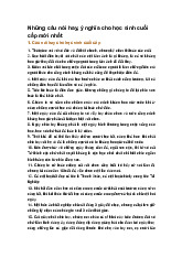 Những câu nói hay, ý nghĩa cho học sinh cuối cấp mới nhất