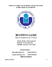 Report on the jetpack business simulation | Business Game Report | Trường Đại học Quốc tế, Đại học Quốc gia Thành phố Hồ Chí Minh