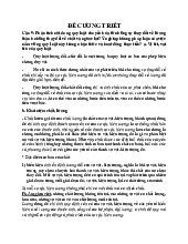 Đề cương Môn Triết học Mác-Lênin | Đại học Sư Phạm Hà Nội