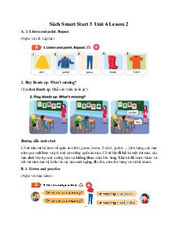 Giải BT Sách Smart Start 3 Unit 6 Clothes Lesson 2