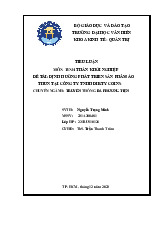 Tiểu luận Định Hướng Sản Phẩm Áo Tại Dirty Coins môn Tinh thần khởi nghiệp - Trường Đại học Văn Hiến.