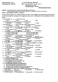 Đề thi tuyển học sinh giỏi môn Tiếng Anh 9 phòng giáo dục và đào tọa quận Bình Thạn năm học 2015-2016