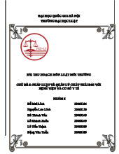 Đề cương môn Luật môi trường - Trường Đại học lao động -  xã hội