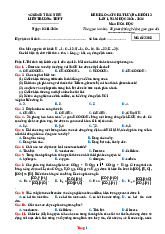 Đề KSCL Thi Tốt Nghiệp 2026 Môn Hóa Cụm Trường Bắc Ninh Lần 1 Có Đáp Án