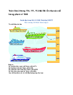 Toán lớp 2 trang 110, 111, 112 Bài 68: Ôn tập các số trong phạm vi 1000 | Kết nối tri thức