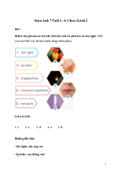 Giải Tiếng Anh 7 Unit 2: A Closer Look 1 | Global Success