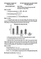 Đề tuyển sinh lớp 10 môn Toán năm 2025 – 2026 sở GD&ĐT Trà Vinh
