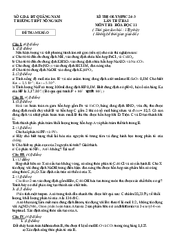 TOP 20 đề thi olympic và học sinh giỏi Hóa 11 (có đáp án )