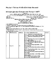 Phụ lục 1 Tin học 11 Kết nối tri thức file word