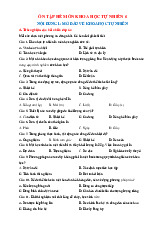 Bài tập ôn hè khoa học tự nhiên 6 Chương 1 Mở đầu về khoa học tự nhiên