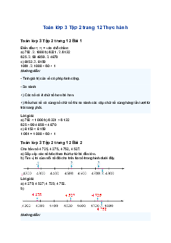 Giải Toán lớp 3 So sánh các số có bốn chữ số trang 12, 13 Chân trời sáng tạo