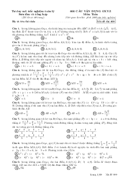 TOP 600 câu vận dụng cao phương pháp tọa độ trong không gian ôn thi THPT môn Toán