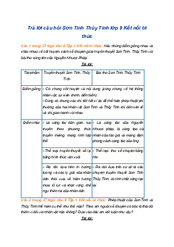 Soạn bài Sơn Tinh Thủy Tinh | SGK Ngữ Văn 9 Kết nối tri thức (Tập 1)