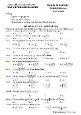 Đề cương ôn tập cuối học kì 1 Toán 11 năm 2025 – 2026 trường THPT Trần Phú – Hà Nội