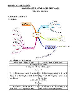 Đề cương giữa kì 1 Toán 8 năm 2023 – 2024 trường THCS Trọng Điểm – Quảng Ninh