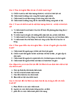 Hệ thống câu hỏi trắc nghiệm môn Quốc phòng và an ninh (Có đáp án)