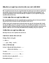 Mẫu đơn xin nghỉ học cho trẻ mầm non mới nhất 2024