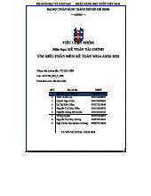 Tiểu luận nhóm Kế Toán Tài Chính - MISA - Lớp ACC705_222_1_D