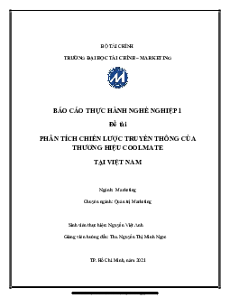 Tiểu luận: Phân tích chiến lược truyền thông của Coolmate