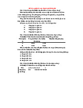 Đề trắc nghiệm 1 môn Nguyên lý thống kê| Trường Đại học Kinh tế Quốc Dân