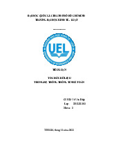 Tiểu luận giữa kỳ hệ thống thông tin kế toán | Trường Đại học Kinh tế – Luật