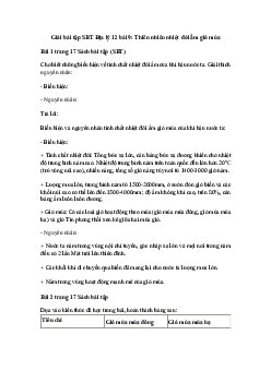 Giải bài tập SBT Địa Lý 12 bài 9: Thiên nhiên nhiệt đới ẩm gió mùa