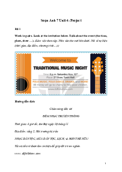 Giải Tiếng Anh 7 Unit 4: Project | Global Success