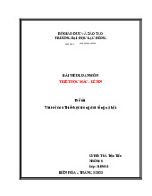Vai trò của Triết học trong đời sống xã hội | Tiểu Luận Môn Triết Học Mác - Lênin