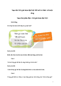 Soạn bài: Lời giải toán đặc biệt Tiếng Việt 3 | Kết nối tri thức