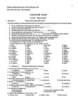 Chuyên đề bồi dưỡng học sinh thi Olympic 30-4 - CHUYÊN ĐỀ “IDIOM