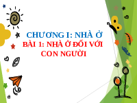 Giáo án điện tử Công nghệ 6 Bài 1 Chân trời sáng tạo: Nhà ở đối với con người