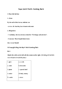 Giải Tiếng Anh 6 Unit 6: Looking Back | Global Success
