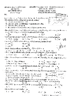 Đề thi học kỳ 1 Toán 12 năm học 2018 – 2019 sở GD và ĐT An Giang