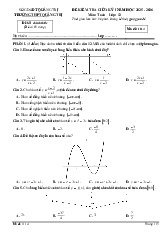 Đề giữa kỳ 1 Toán 12 năm 2025 – 2026 trường THPT Quảng Trị – Quảng Trị