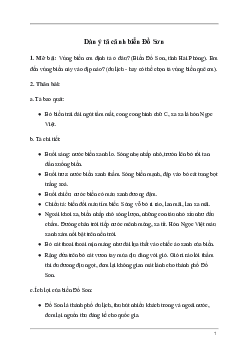 Tả cảnh biển Đồ Sơn (Dàn ý + 12 mẫu) | Tập làm văn lớp 5