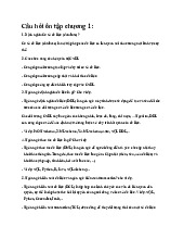 Câu hỏi ôn tập chương 1 | Môn Hệ quản trị cơ sở dữ liệu - Đại học Sư phạm Kỹ thuật Thành phố Hồ Chí Minh