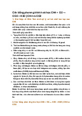 Cân bằng phương trình hoá học CH4 + O2 → CO2 + H2O | CH4 ra CO2