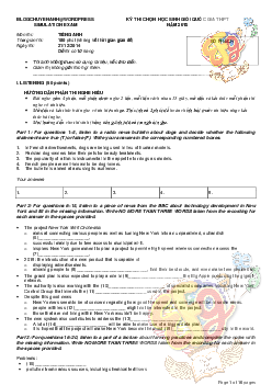 SIMULATION EXAM -kỳ thi HSG QUỐC GIA THPT NĂM 2015