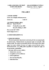 Syllabus for Microeconomics Principles | Microeconomics | Trường Đại học Quốc tế, Đại học Quốc gia Thành phố Hồ Chí Minh