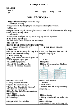 Giáo án buổi chiều môn Tiếng Việt 2 sách Kết nối tri thức với cuộc sống (Cả năm) | Tuần 23