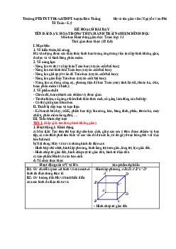 Hoạt động thực hành trải nghiệm hình học | Giáo án Toán 11 Kết nối tri thức