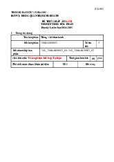 Đề Thi Kết Thúc Học Phần 71EBAS10012: Tiếng Việt Thực Hành Lần 1 | Đại học Văn Lang