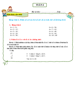 Bài tập cuối tuần lớp 3 môn Toán Cánh Diều - Tuần 4