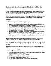 Tóm tắt Quản trị tài chính doanh nghiệp: Khái niệm và Mục tiêu | Đại học Hoa Sen