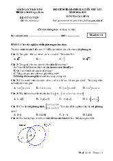 Đề giữa học kỳ 1 Toán 10 năm 2024 – 2025 trường THPT Nguyễn Du – Nam Định