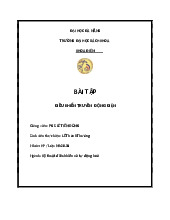 BÀI TẬP ĐIỀU KHIỂN TRUYỀN ĐỘNG ĐIỆN môn truyền động điện –Trường Đại học bách khoa – đại học Đà Nẵng